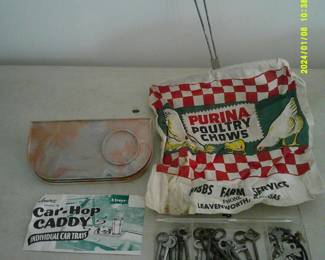 Car Hop Caddies Old Keys Clothes Pin Bag