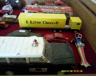 Vintage Tin Automobiles Friction Toys