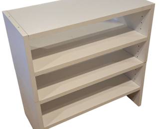 Lot #89 - White Wooden Storage Organizer Shelf Unit - Multi-Shelf Storage Solution