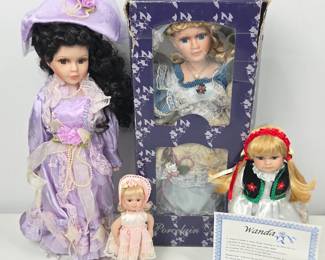 Lot #76 - Vintage Porcelain Dolls Collection Including Royalton Collection:Wanda with Certificate