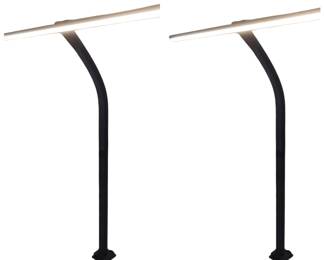Lot #192 - Two KableRika LED Desk Lamps Adjustable Clamp Mounts with Touch Controls and Light Sensor