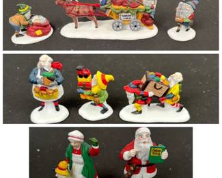 Lot #137 - Department 56 Heritage Village Collection Letters for Santa, Toymaker Elves, Santa & Mrs. Claus