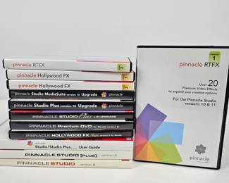 Lot #108 - Pinnacle Studio Video Editing Software Bundle with Hollywood FX & RTFX Effects