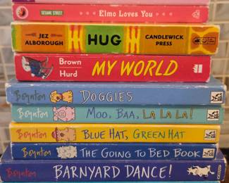 Lot #95 - Collection of Toddler Board Books Including a Large Lot of Sandra Boyton Books Like Barnyard Dance