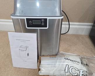 Lot #182 - Portable Automatic Ice Maker HZB-208N Stainless Steel Digital Control