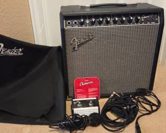 Lot #184 - Fender Champion 40 Guitar Amplifier with Footswitch & Microphone Bundle