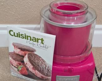 Lot #168 - Cuisinart Automatic Frozen Yogurt Ice Cream & Sorbet Maker Pink Kitchen Appliance