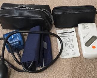 Lot #87 - Omron HEM-812F Digital Automatic Blood Pressure Monitor with Lumiscope Manual Blood Pressure Monitor