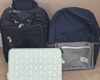 Lot #195 - Solo Acumatica Laptop Backpack with Rolling Wheeled Bag & Dabney Lee Laptop Sleeve