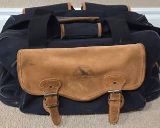 Lot #85 - Eddie Bauer Outdoor Outfitters Classic Canvas and Suede Carry Bag with Buckle Closures