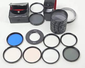 Lot #24 - Hoya & Other Brands Camera Lens Filters 49mm 52mm 55mm Skylight UV Macro Telephoto Accessories