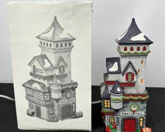 Lot #149 - Department 56 North Pole Series Post Office Lighted Christmas Village Building