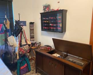 Check out the vintage stereo console, the CART/Indy collection and of course the purses
