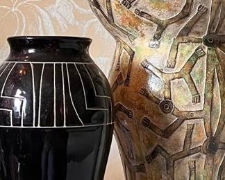 Several unique vases