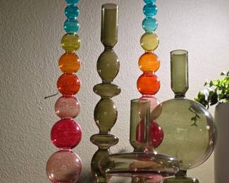 Murano Style Glass Bottles