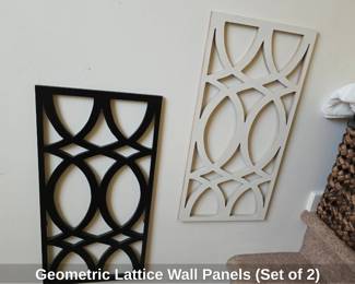 Geometric Lattice Wall Panels Set of 