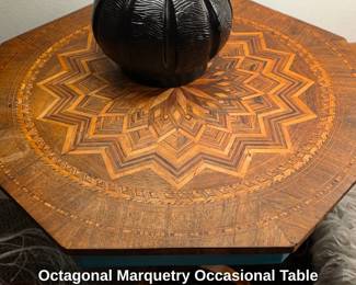 Octagonal Marquetry Occasional Table