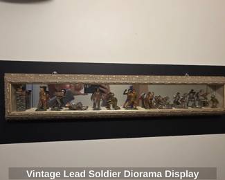 Vintage Lead Soldier Diorama Display