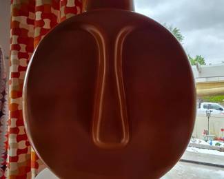 Vintage Orange Ceramic Piggy Bank