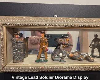 Vintage Lead Soldier Diorama Display second image