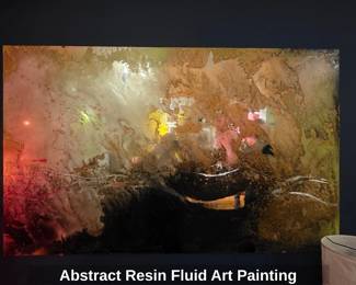 Abstract Resin Fluid Art Painting