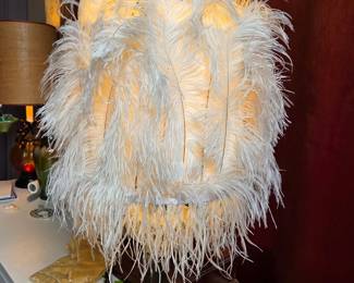 Regina Andrew Josephine Ostrich Feather Table Lamp