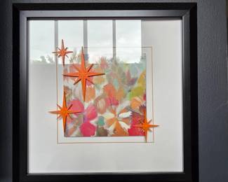 MidCentury Modern Starburst Floral Art Print