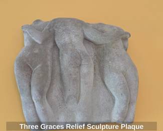 Three Graces Relief Sculpture Plaque