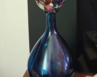 Murano Glass Perfume Bottle with Millefiori Stopper