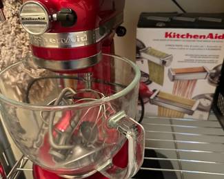 KitchenAid mixer and pasta maker attachment