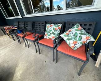 Patio chairs with cushions