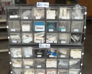 Sony Professional Broadcast Spare Parts Inventory - OEM Components, Bearings & Assemblies - (2) Akro-Mils Cabinets