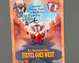An American Tail: Fievel Goes West (1991), Original Poster Signed by Philip Glasser