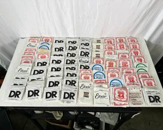 Lot of Ernie Ball, DR, Dean Markley, D'Addario Electric & Acoustic Single Strings