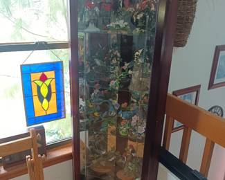Curio cabinet and stained glass