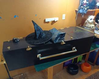 Custom coffin for yard decor
