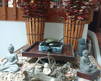 Zen garden with fountain