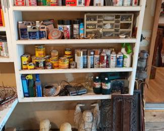 Household and yard chemicals supported by little buddhas
