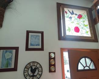 Large hummingbird stained glass