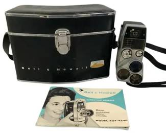 Vintage Bell & Howell Film Camera w/ Case & Manual – Director Series Electric Eye