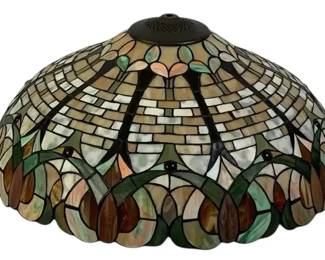 Tiffany Style Stained Glass Lamp Shade – Multicolor Mosaic Floral Design