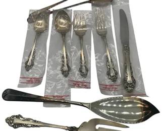 Reed & Barton Sterling Silver Flatware Lot – 4/5 Pc Place Settings + Serving Fork & Plated Pieces