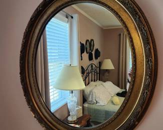 Vintage oval Gold Mirror