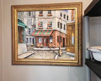 French Street Scene Le Consulat Restaurantpainting