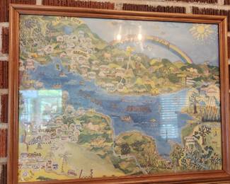 Costa Rica framed map