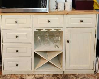 3 separate section with removable top cabinet/island