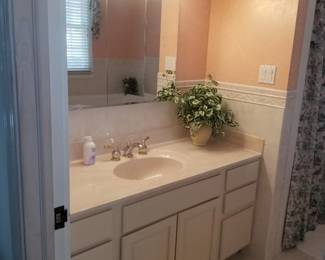 Bath vanity; mirror; vanity lights