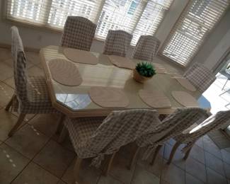 Dining table seats 8