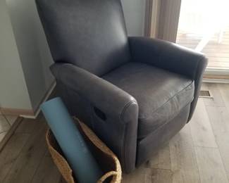 Pottery Barn leather recliner
