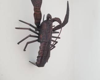 Metal lobster wall decor